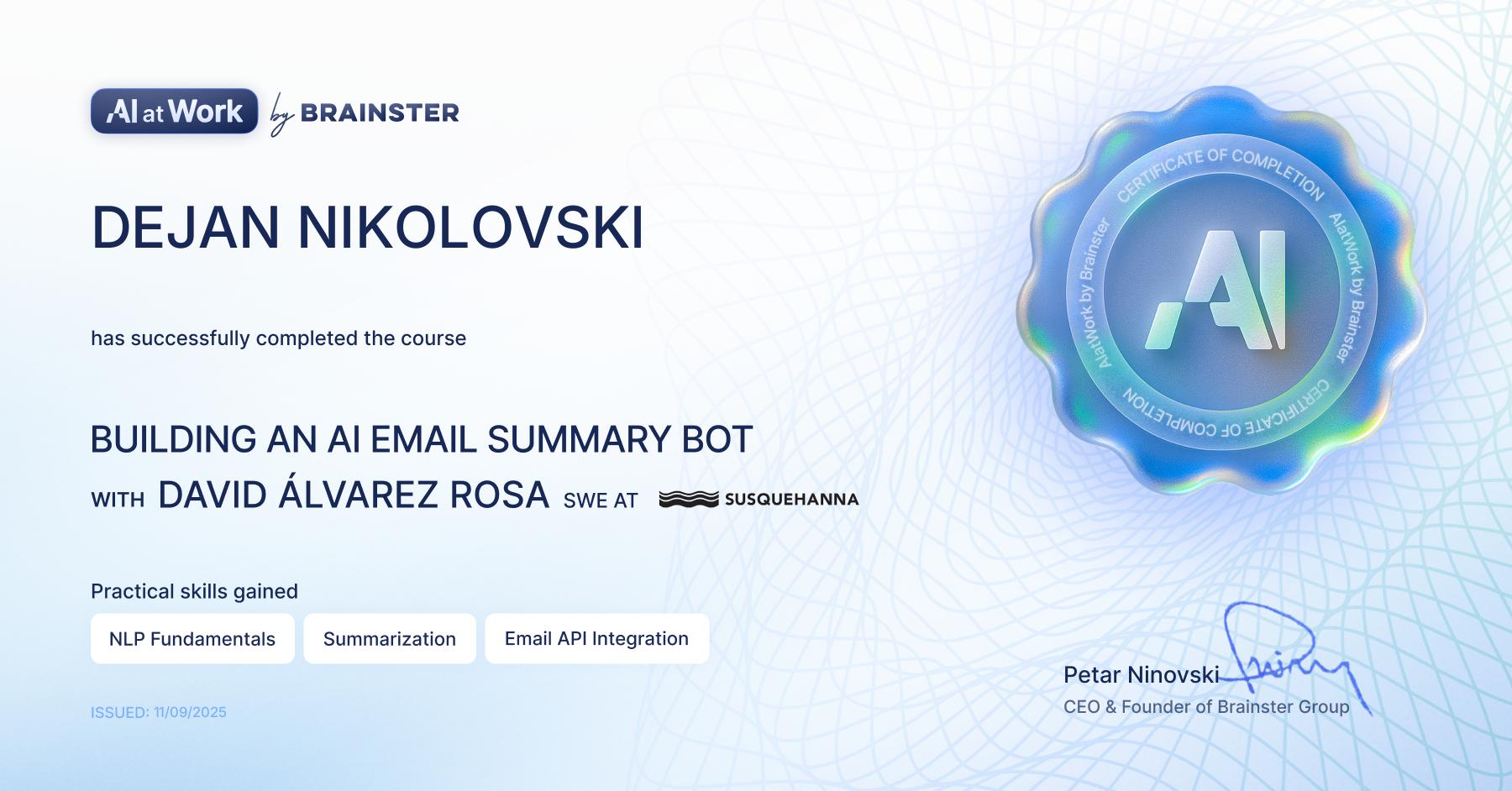AI Email Summary Bot